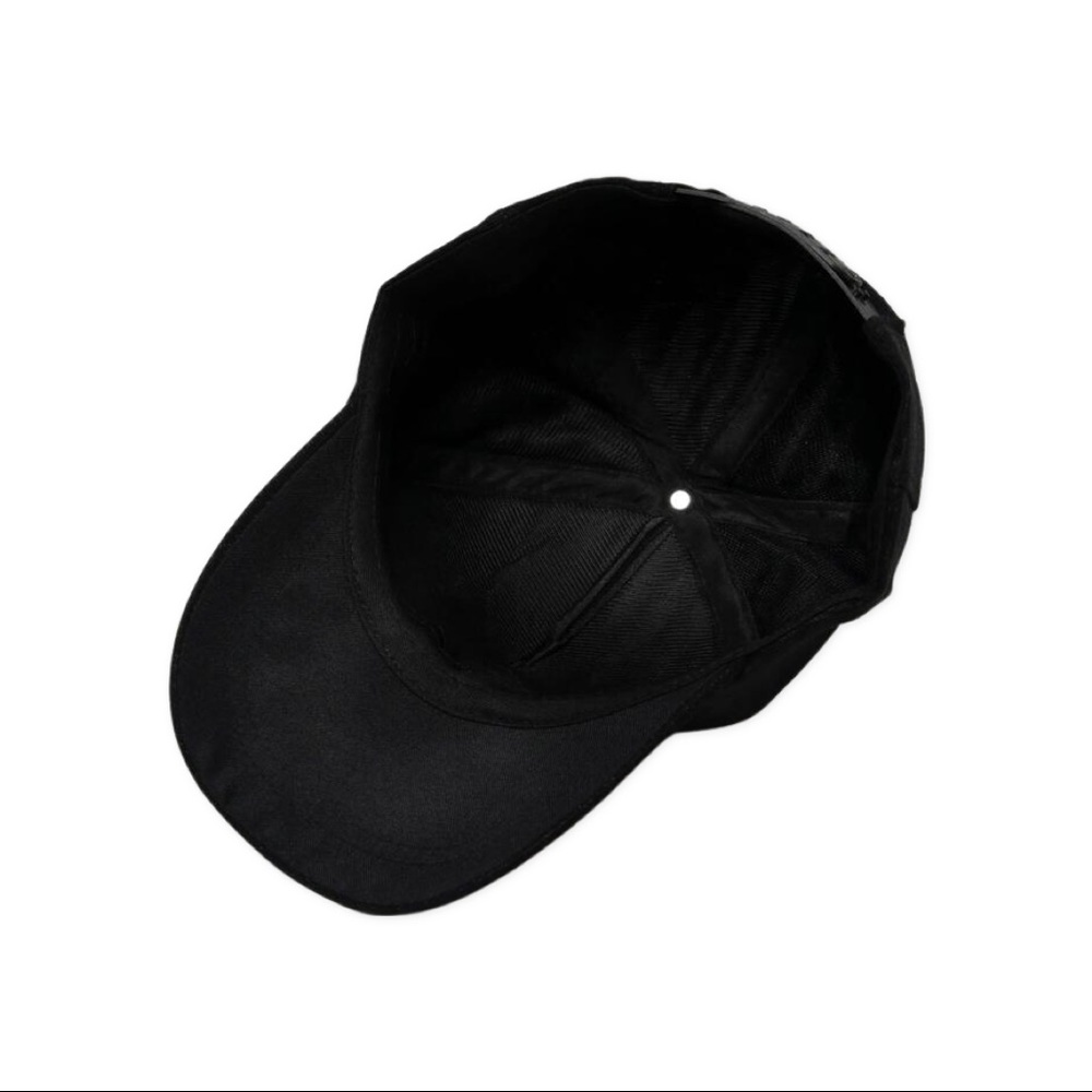Red Flower Rhinestone Black Baseball Cap - Picture 7 of 7